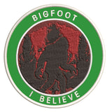 Bigfoot I Believe 3.5" Embroidered Iron / Sew-on Patch Cryptid Creature Sasquatch Series