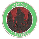 Bigfoot I Believe 3.5" Embroidered Iron / Sew-on Patch Cryptid Creature Sasquatch Series