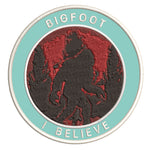 Bigfoot I Believe 3.5" Embroidered Iron / Sew-on Patch Cryptid Creature Sasquatch Series