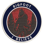 Bigfoot I Believe 3.5" Embroidered Iron / Sew-on Patch Cryptid Creature Sasquatch Series