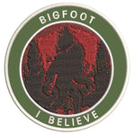 Bigfoot I Believe 3.5" Embroidered Iron / Sew-on Patch Cryptid Creature Sasquatch Series