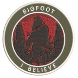 Bigfoot I Believe 3.5" Embroidered Iron / Sew-on Patch Cryptid Creature Sasquatch Series