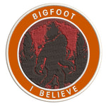 Bigfoot I Believe 3.5" Embroidered Iron / Sew-on Patch Cryptid Creature Sasquatch Series