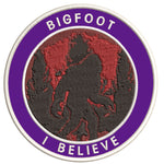 Bigfoot I Believe 3.5" Embroidered Iron / Sew-on Patch Cryptid Creature Sasquatch Series