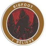 Bigfoot I Believe 3.5" Embroidered Iron / Sew-on Patch Cryptid Creature Sasquatch Series