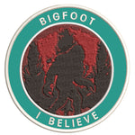 Bigfoot I Believe 3.5" Embroidered Iron / Sew-on Patch Cryptid Creature Sasquatch Series