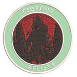 Bigfoot I Believe 3.5" Embroidered Iron / Sew-on Patch Cryptid Creature Sasquatch Series