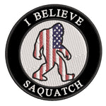 Sasquatch USA Flag - I Believe - 3.5" Embroidered Iron / Sew-on Patch