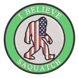 Sasquatch USA Flag - I Believe - 3.5" Embroidered Iron / Sew-on Patch