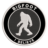 Bigfoot I Believe 3.5" Embroidered Iron / Sew-on Patch Cryptid Creature Sasquatch Series