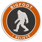 Bigfoot I Believe 3.5" Embroidered Iron / Sew-on Patch Cryptid Creature Sasquatch Series