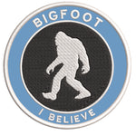 Bigfoot I Believe 3.5" Embroidered Iron / Sew-on Patch Cryptid Creature Sasquatch Series