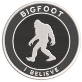 Bigfoot I Believe 3.5" Embroidered Iron / Sew-on Patch Cryptid Creature Sasquatch Series