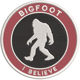 Bigfoot I Believe 3.5" Embroidered Iron / Sew-on Patch Cryptid Creature Sasquatch Series