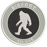 Bigfoot I Believe 3.5" Embroidered Iron / Sew-on Patch Cryptid Creature Sasquatch Series