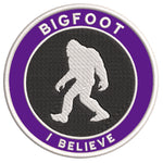 Bigfoot I Believe 3.5" Embroidered Iron / Sew-on Patch Cryptid Creature Sasquatch Series