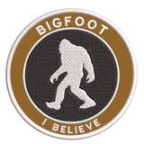 Bigfoot I Believe 3.5" Embroidered Iron / Sew-on Patch Cryptid Creature Sasquatch Series