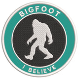 Bigfoot I Believe 3.5" Embroidered Iron / Sew-on Patch Cryptid Creature Sasquatch Series