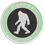 Bigfoot I Believe 3.5" Embroidered Iron / Sew-on Patch Cryptid Creature Sasquatch Series