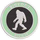 Bigfoot I Believe 3.5" Embroidered Iron / Sew-on Patch Cryptid Creature Sasquatch Series