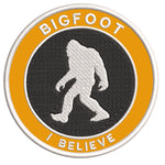 Bigfoot I Believe 3.5" Embroidered Iron / Sew-on Patch Cryptid Creature Sasquatch Series