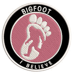 Bigfoot I Believe 3.5" Embroidered Iron / Sew-on Patch Cryptid Creature Sasquatch Series