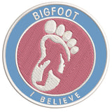 Bigfoot I Believe 3.5" Embroidered Iron / Sew-on Patch Cryptid Creature Sasquatch Series