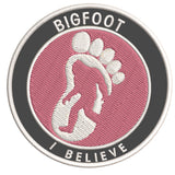 Bigfoot I Believe 3.5" Embroidered Iron / Sew-on Patch Cryptid Creature Sasquatch Series