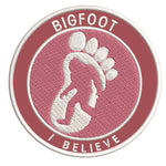 Bigfoot I Believe 3.5" Embroidered Iron / Sew-on Patch Cryptid Creature Sasquatch Series