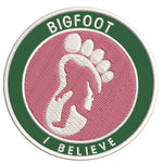 Bigfoot I Believe 3.5" Embroidered Iron / Sew-on Patch Cryptid Creature Sasquatch Series