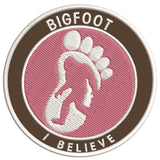 Bigfoot I Believe 3.5" Embroidered Iron / Sew-on Patch Cryptid Creature Sasquatch Series