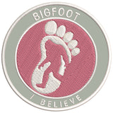 Bigfoot I Believe 3.5" Embroidered Iron / Sew-on Patch Cryptid Creature Sasquatch Series