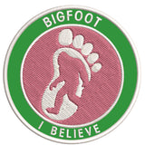 Bigfoot I Believe 3.5" Embroidered Iron / Sew-on Patch Cryptid Creature Sasquatch Series