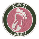 Bigfoot I Believe 3.5" Embroidered Iron / Sew-on Patch Cryptid Creature Sasquatch Series