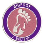 Bigfoot I Believe 3.5" Embroidered Iron / Sew-on Patch Cryptid Creature Sasquatch Series