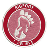 Bigfoot I Believe 3.5" Embroidered Iron / Sew-on Patch Cryptid Creature Sasquatch Series