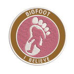 Bigfoot I Believe 3.5" Embroidered Iron / Sew-on Patch Cryptid Creature Sasquatch Series