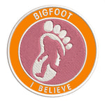 Bigfoot I Believe 3.5" Embroidered Iron / Sew-on Patch Cryptid Creature Sasquatch Series