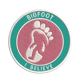 Bigfoot I Believe 3.5" Embroidered Iron / Sew-on Patch Cryptid Creature Sasquatch Series