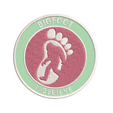 Bigfoot I Believe 3.5" Embroidered Iron / Sew-on Patch Cryptid Creature Sasquatch Series