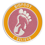 Bigfoot I Believe 3.5" Embroidered Iron / Sew-on Patch Cryptid Creature Sasquatch Series