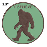 Bigfoot I Believe 3.5" Embroidered Patch Iron Sew-on Cryptid Creature Series