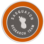 Sasquatch Research Team 3.5" Embroidered Iron / Sew-on Patch Cryptid Creature Bigfoot I Believe Series