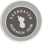 Sasquatch Research Team 3.5" Embroidered Iron / Sew-on Patch Cryptid Creature Bigfoot I Believe Series