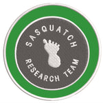 Sasquatch Research Team 3.5" Embroidered Iron / Sew-on Patch Cryptid Creature Bigfoot I Believe Series