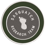 Sasquatch Research Team 3.5" Embroidered Iron / Sew-on Patch Cryptid Creature Bigfoot I Believe Series