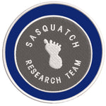 Sasquatch Research Team 3.5" Embroidered Iron / Sew-on Patch Cryptid Creature Bigfoot I Believe Series