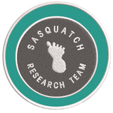 Sasquatch Research Team 3.5" Embroidered Iron / Sew-on Patch Cryptid Creature Bigfoot I Believe Series