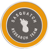 Sasquatch Research Team 3.5" Embroidered Iron / Sew-on Patch Cryptid Creature Bigfoot I Believe Series