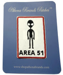 Area 51 Alien Embroidered Iron-on or Sew-on Patch